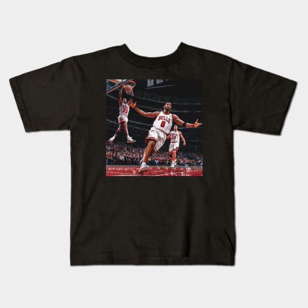 BASKETBALLART - DREAM BULLS Kids T-Shirt by JORDAN-ART23